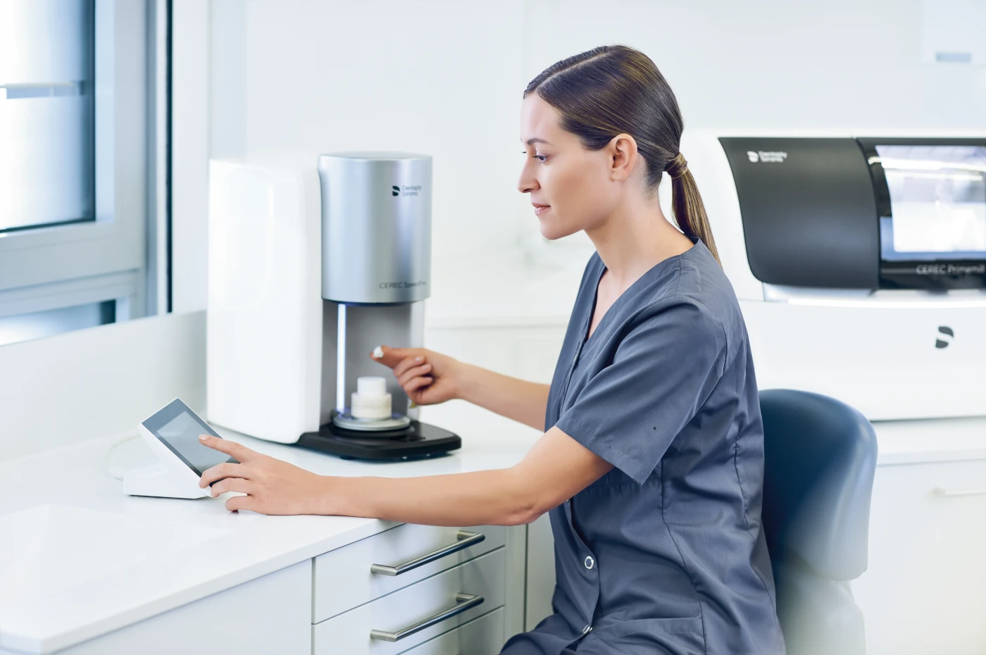 female assistant firing block